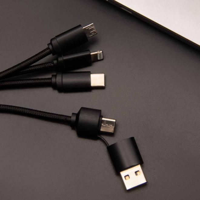 CÂBLE 3 EN 1  PERSONNALISABLE LOGO LUMINEUX 'ANAT SMART'