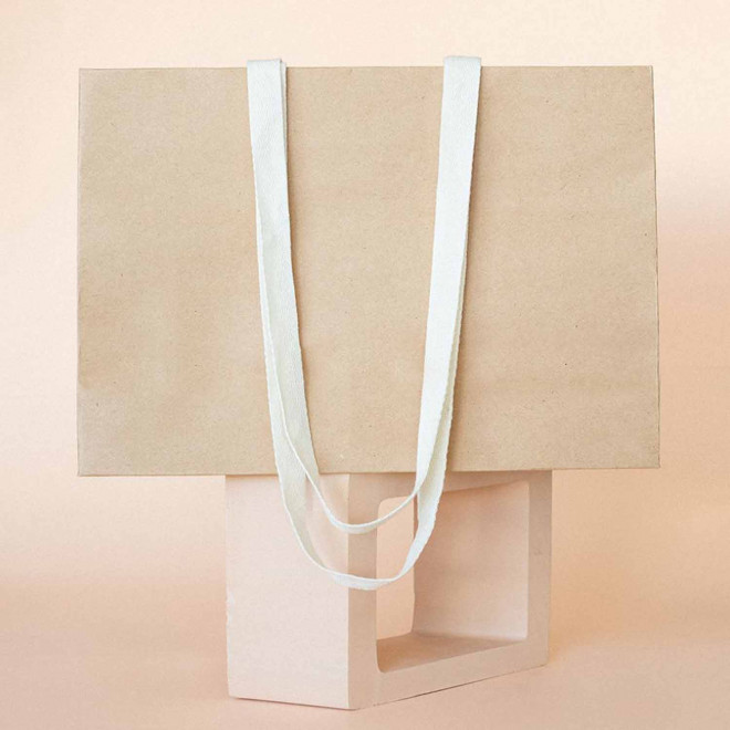 SAC CADEAU PERSONNALISABLE PAPIER ET COTON 'KAVA'