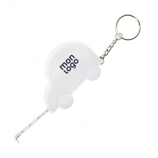 PORTE CLES PERSONNALISABLE METRE RUBAN 'DANO VOITURE 1M'