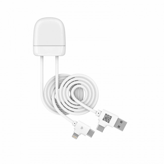 CABLE CHARGE CONNECTE BLUETOOTH® PERSONNALISABLE 'ICE TAG'