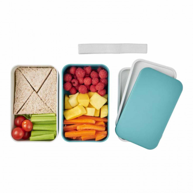 LUNCH BOX BIO PLASTIQUE PERSONNALISABLE 'STROBO DOUBLE'
