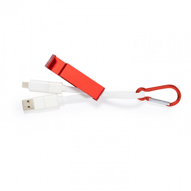 CABLE DE CHARGE SUPPORT TEL PERSONNALISABLE ALU 'CABLOTO'
