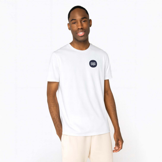 TEE SHIRT MIXTE PERSONNALISABLE 155G 'LIGNAGE BLANC'