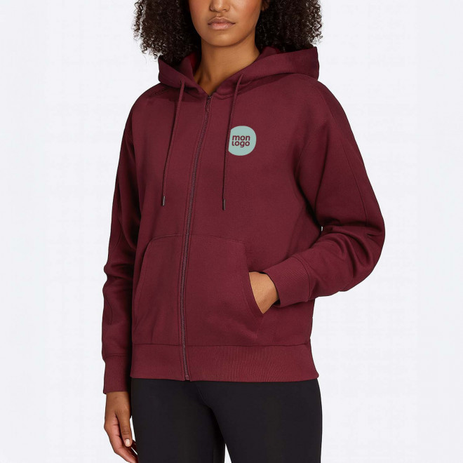 SWEATSHIRT CAPUCHE ZIPPE FEMME PERSONNALISABLE 'TS'