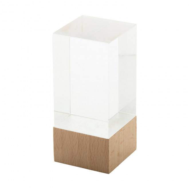 TROPHEE EN VERRE ET BOIS PERSONNALISABLE 'KAYNA CUBE'