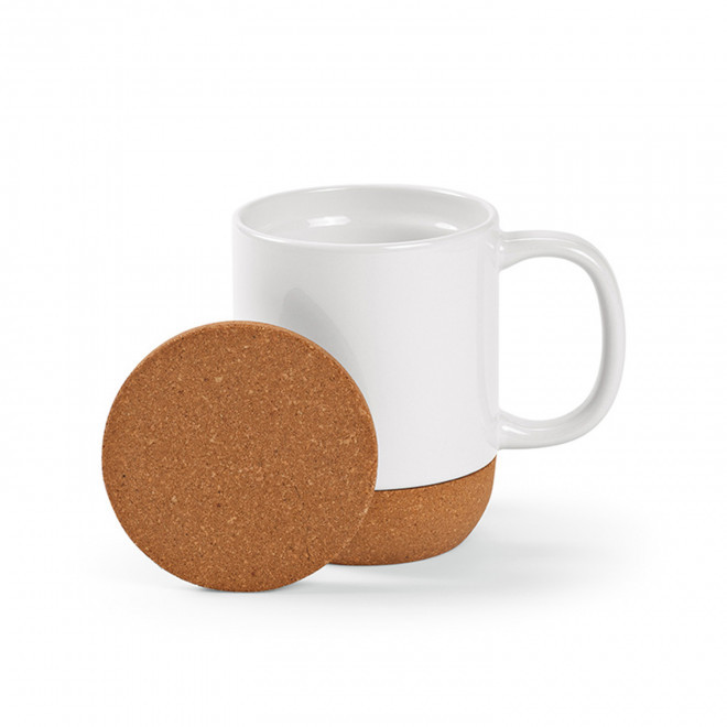 MUG CERAMIQUE ET LIÈGE PERSONNALISE 'STARTER COUVERCLE'
