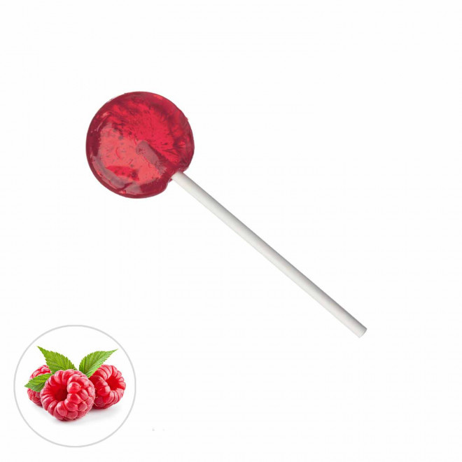 LOT DE 100 SUCETTES PLATES PERSONNALISABLE 'CHUPETTA' - framboise