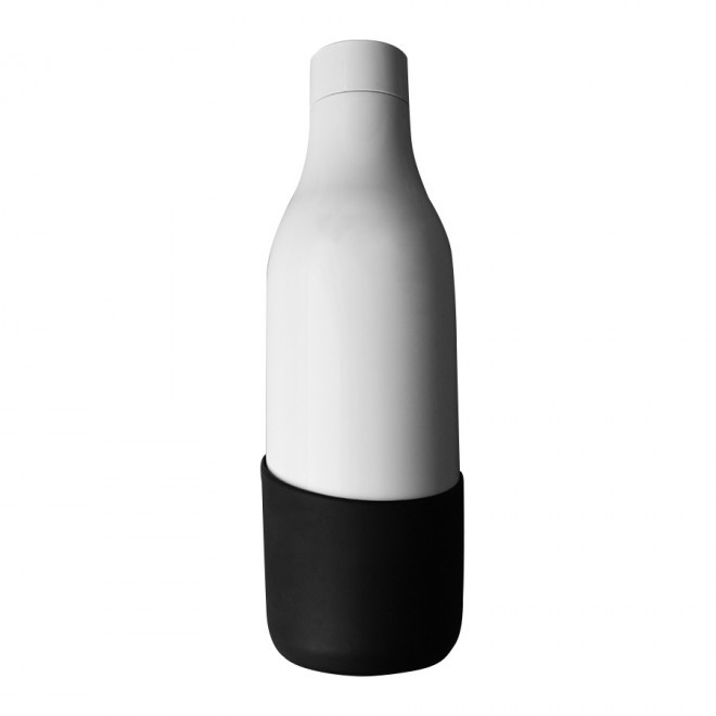 BOUTEILLE PERSONNALISABLE ISOTHERME 'OSTRAL' - blanc/noir