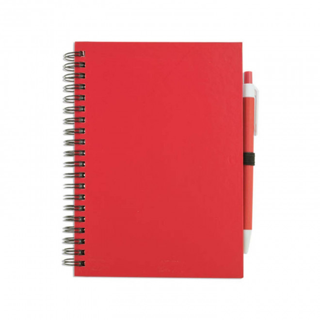 CARNET A SPIRALES PERSONNALISABLE 'CARLEY' NON LIGNE - rouge