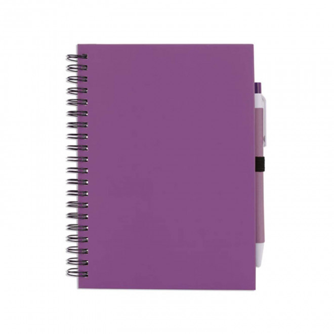 CARNET A SPIRALES PERSONNALISABLE 'CARLEY' NON LIGNE - violet