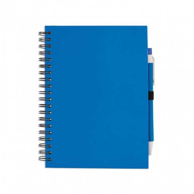CARNET A SPIRALES PERSONNALISABLE 'CARLEY' NON LIGNE - bleu