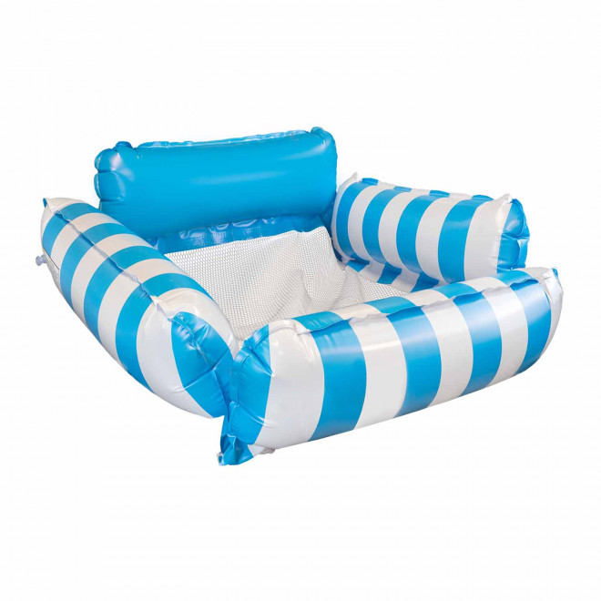 HAMAC DE PISCINE PERSONNALISE 'SOUSOULO' - blanc / bleu