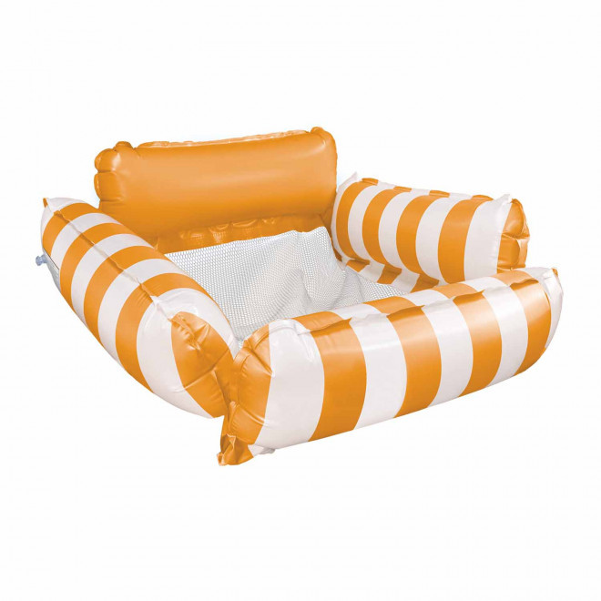 HAMAC DE PISCINE PERSONNALISE 'SOUSOULO' - blanc / jaune