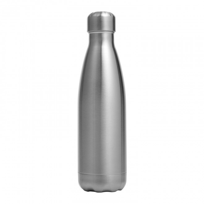 BOUTEILLE EN INOX 650ML PERSONNALISABLE 'BROUDO BRILLANT' - argenté