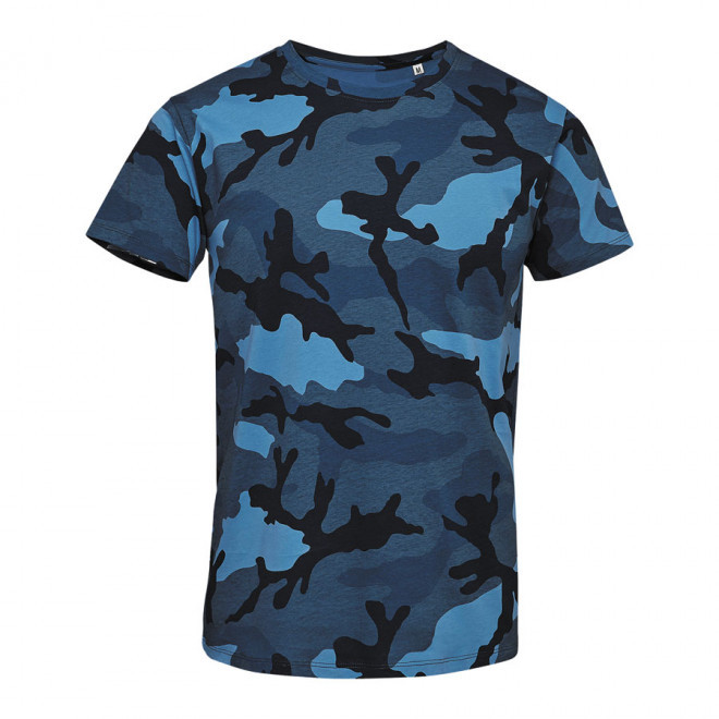 TEE-SHIRT PERSONNALISÉ 'CAMO' - camo bleu
