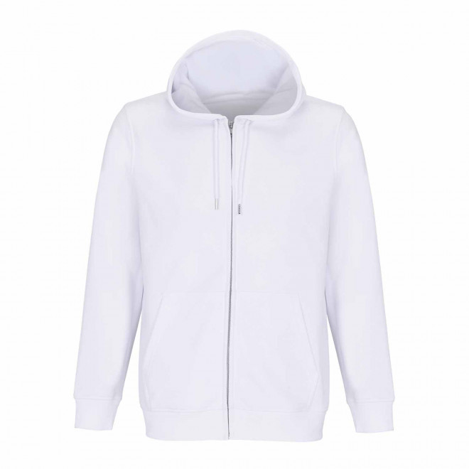 SWEAT ZIPPE A CAPUCHE PERSONNALISABLE 'CALIPSO' - blanc