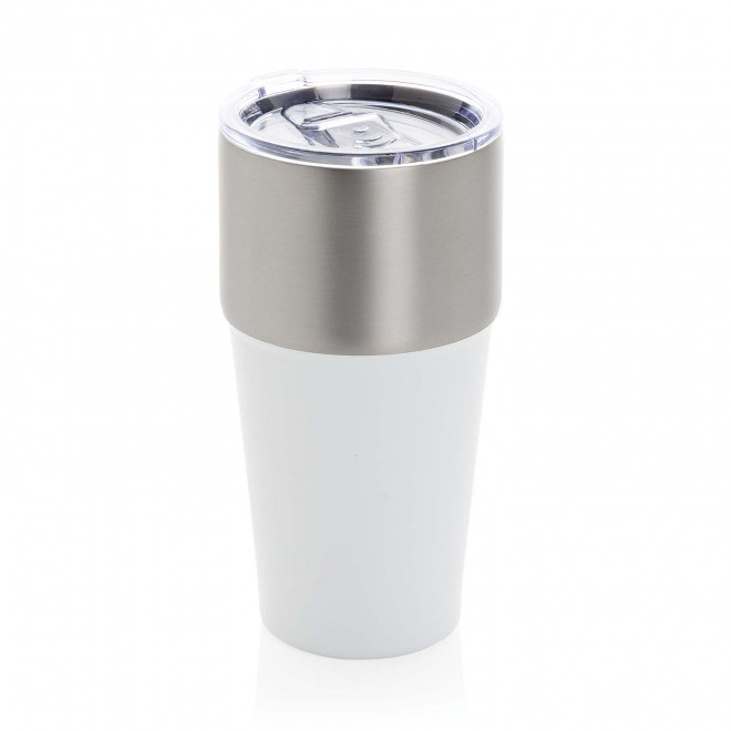 MUG ISOTHERME PERSONNALISABLE ACIER RECYCLE 500ML 'WESIGN' - blanc