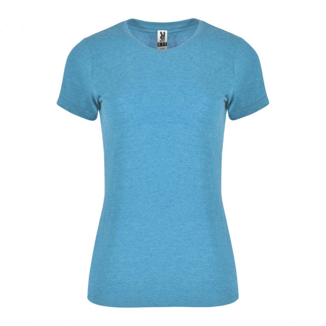 TEE-SHIRT PUBLICITAIRE FEMME 'ALI' - turquoise chiné