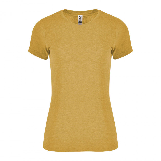 TEE-SHIRT PUBLICITAIRE FEMME 'ALI' - moutarde chiné