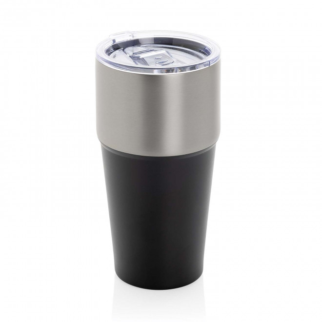 MUG ISOTHERME PERSONNALISABLE ACIER RECYCLE 500ML 'WESIGN' - noir