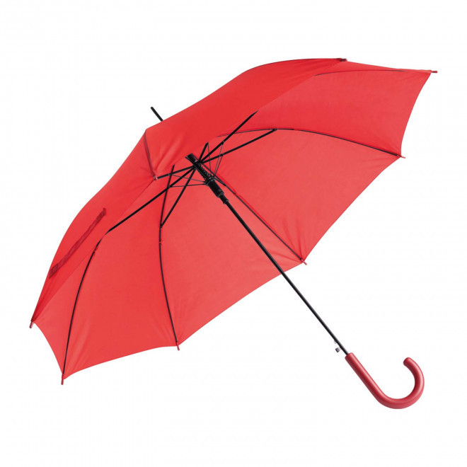 PARAPLUIE CANNE PERSONNALISABLE 'DAVOLO' - rouge