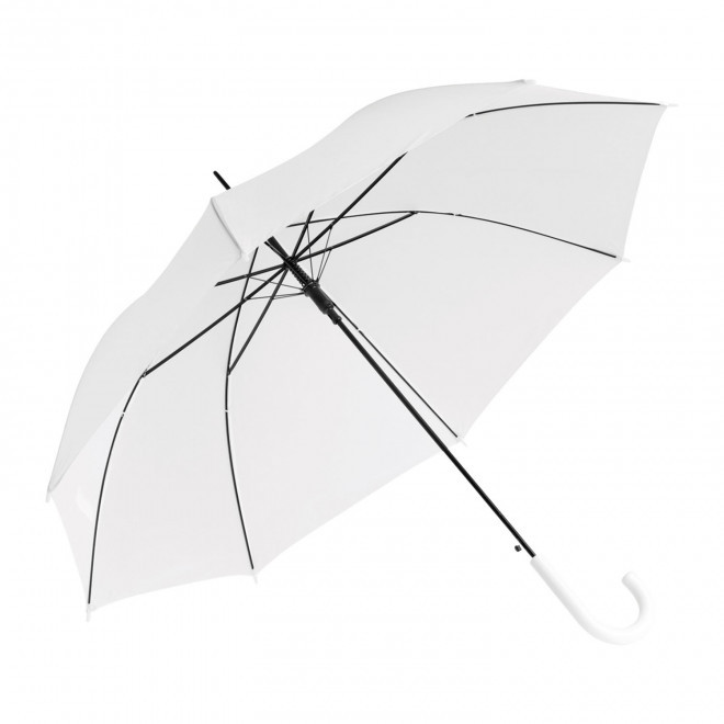 PARAPLUIE CANNE PERSONNALISABLE 'DAVOLO' - blanc