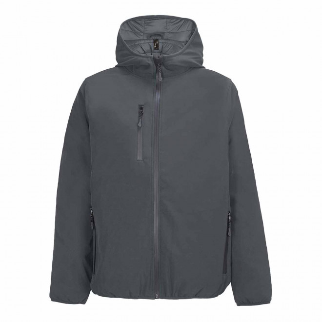 SOFTSHELL MATELASSEE HOMME PERSONNALISEE 'FALCON PADDED' - gris anthracite