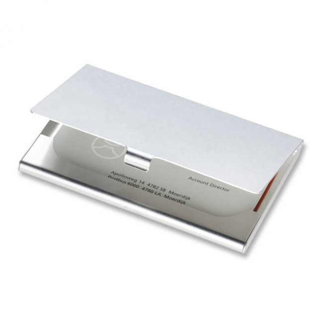 ETUI-CARTES DE VISITE PERSONNALISÉE EN ALU 'SMART' - alu brossé