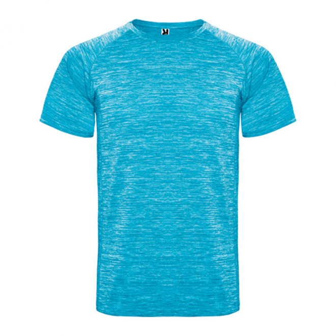 TEE-SHIRT PERSONNALISABLE HOMME 'RUN' 140 GR/M² - turquoise chiné