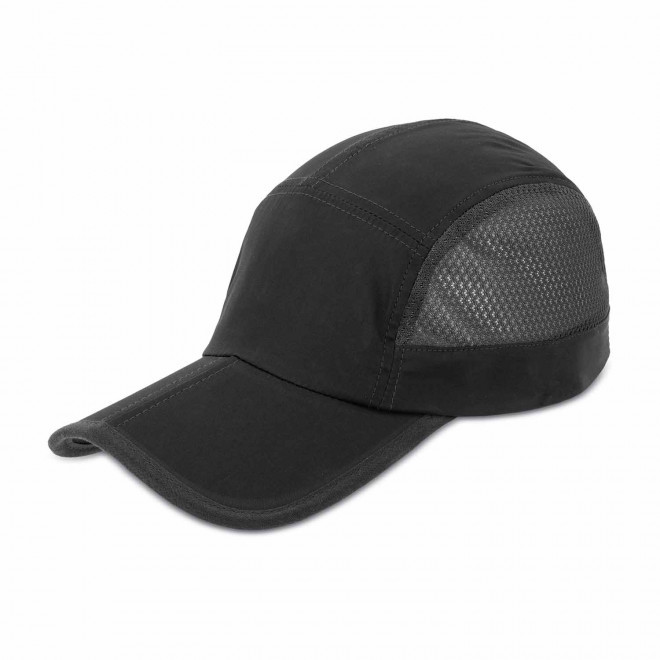 CASQUETTE DE SPORT PLIABLE PERSONNALISABLE 'CARUN PLIABLE' - noir