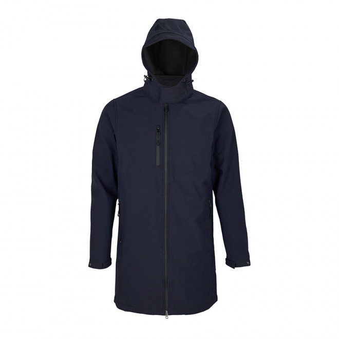 MANTEAU LONG SOFTSHELL PERSONNALISÉ HOMME NEOBLU® 'ACHILLE' - bleu nuit
