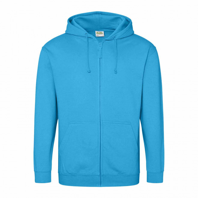 SWEAT ZIPPÉ PERSONNALISÉ À CAPUCHE HOMME 'CLUN' - bleu hawai