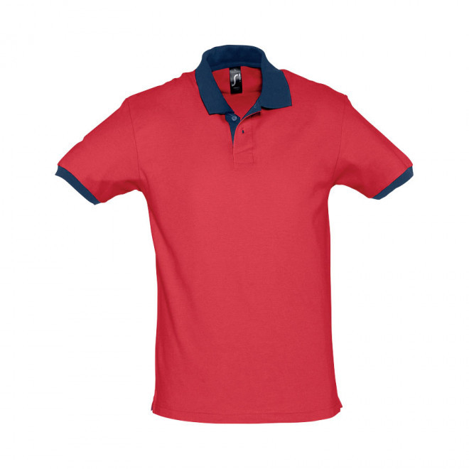 POLO PERSONNALISÉ BICOLORE 'PRINCE' 200 GR/M² - rouge/marine