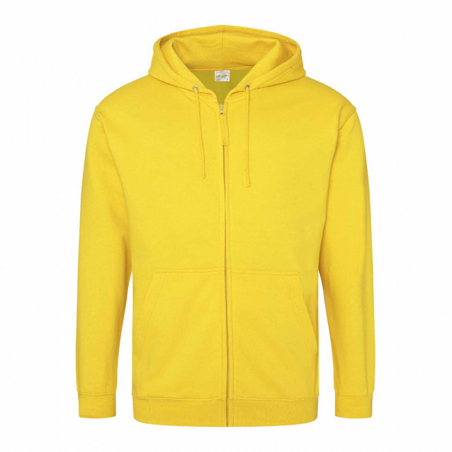 SWEAT ZIPPÉ PERSONNALISÉ À CAPUCHE HOMME 'CLUN' - jaune