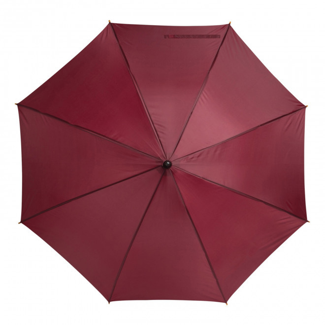PARAPLUIE PUBLICITAIRE AUTOMATIQUE CANNE BOIS 'DUNDEE' - bordeaux