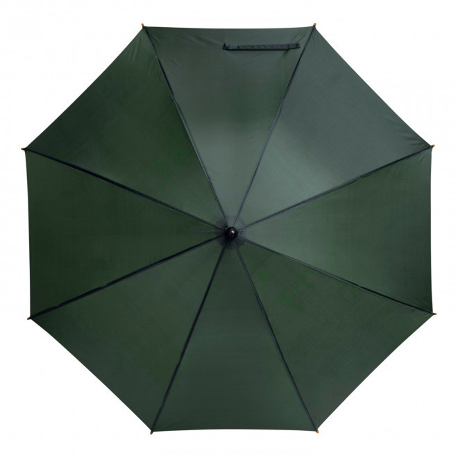 PARAPLUIE PUBLICITAIRE AUTOMATIQUE CANNE BOIS 'DUNDEE' - vert foncé