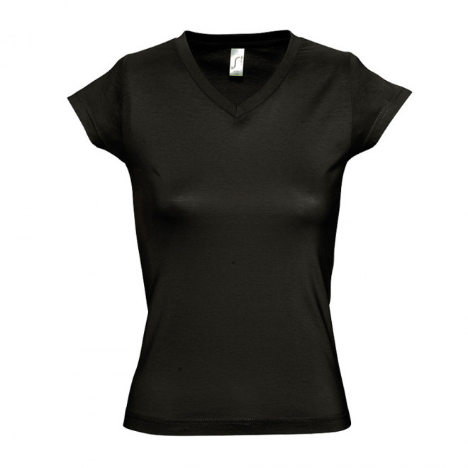 TEE-SHIRT PERSONNALISÉ FEMME 'MOON' 150 GR/M² - noir