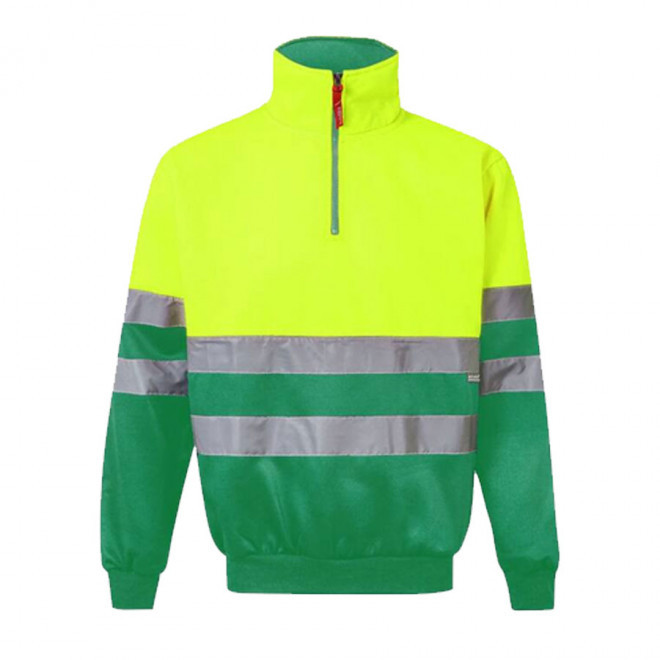 SWEAT-SHIRT PERSONNALISABLE HAUTE VISIBILITÉ VELILLA® 'VIPY' - yellow/green