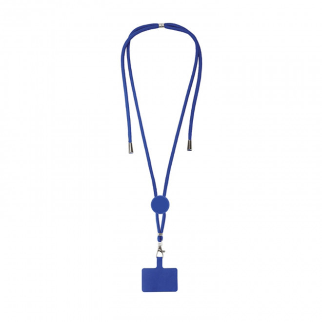 TOUR DE COU TELEPHONE PERSONNALISABLE 'MOBILA ROND' - bleu