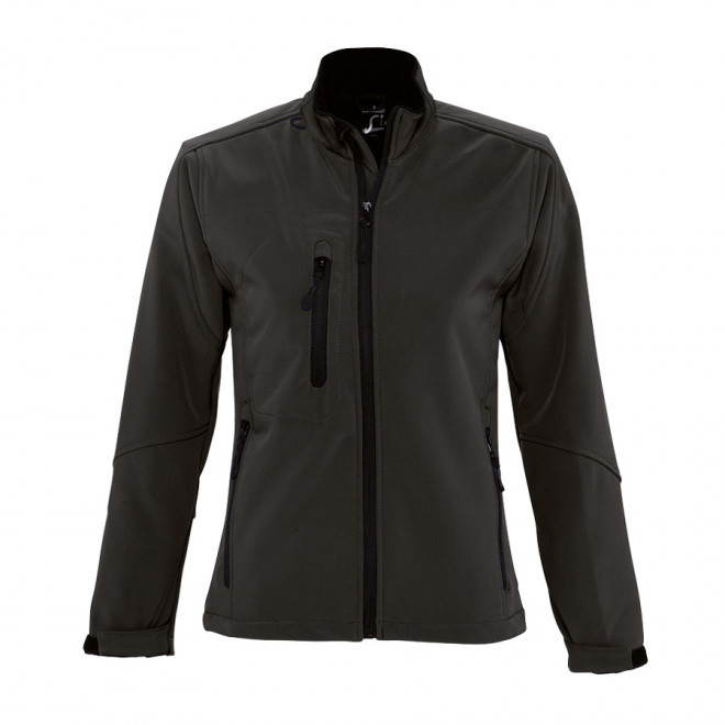 VESTE PUBLICITAIRE ZIPPÉE SOFTSHELL FEMME 'RELAX' 340 GR/M² - noir