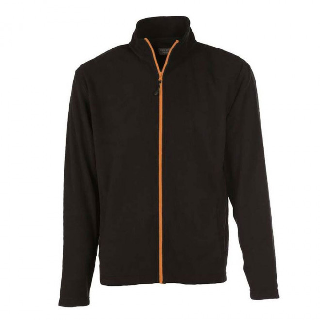 VESTE POLAIRE PERSONNALISABLE ZIPPEE HOMME 'BEAR' 300 GR/M² - black/orange