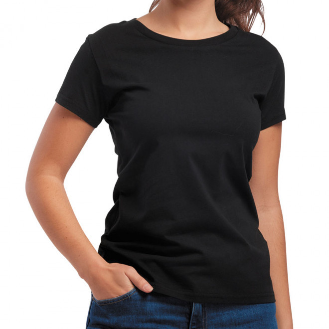 TEE-SHIRT PERSONNALISÉ BIO FEMME 180 GR/M² LES FILOSOPHES® 'DESCARTES' - noir