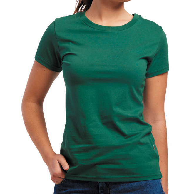 TEE-SHIRT PERSONNALISÉ BIO FEMME 180 GR/M² LES FILOSOPHES® 'DESCARTES' - vert bouteille