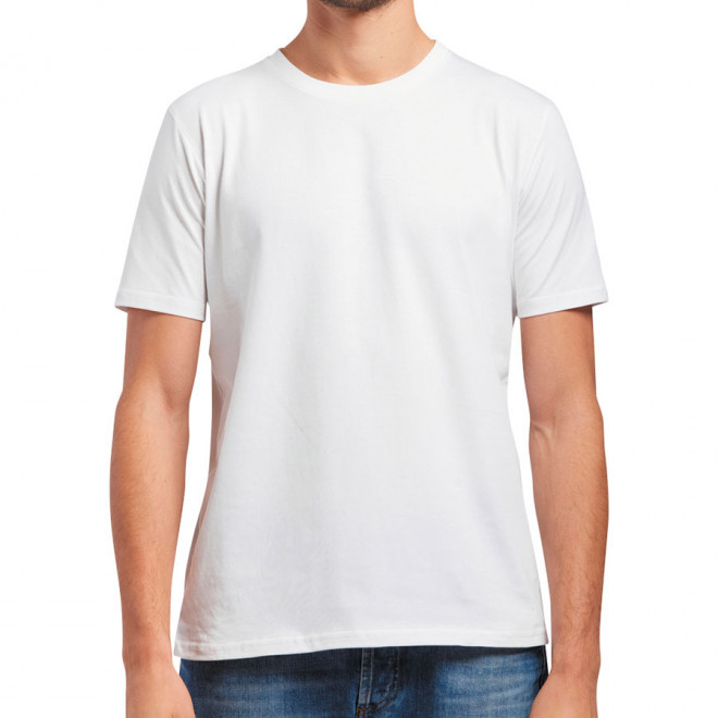 TEE-SHIRT PERSONNALISÉ BLANC HOMME BIO 180 GR/M² LES FILOSOPHES® 'DESCARTES' - blanc