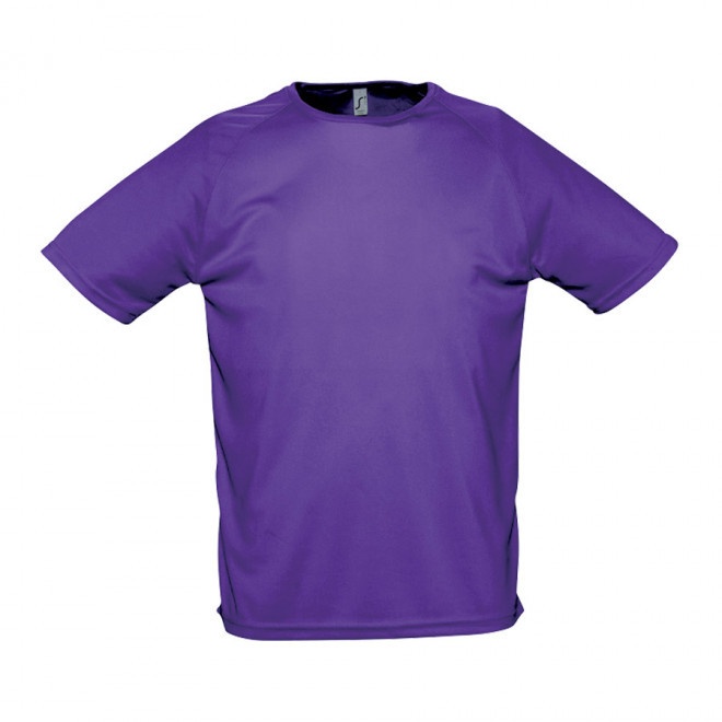 T-SHIRT PERSONNALISÉ RESPIRANT HOMME 'SPORTY' 140 GR/M² - violet foncé
