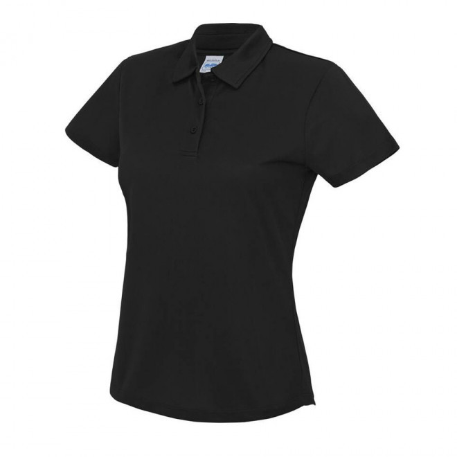 POLO PERSONNALISÉ FEMME RESPIRANT JUST COOL® 'ASTI' - black