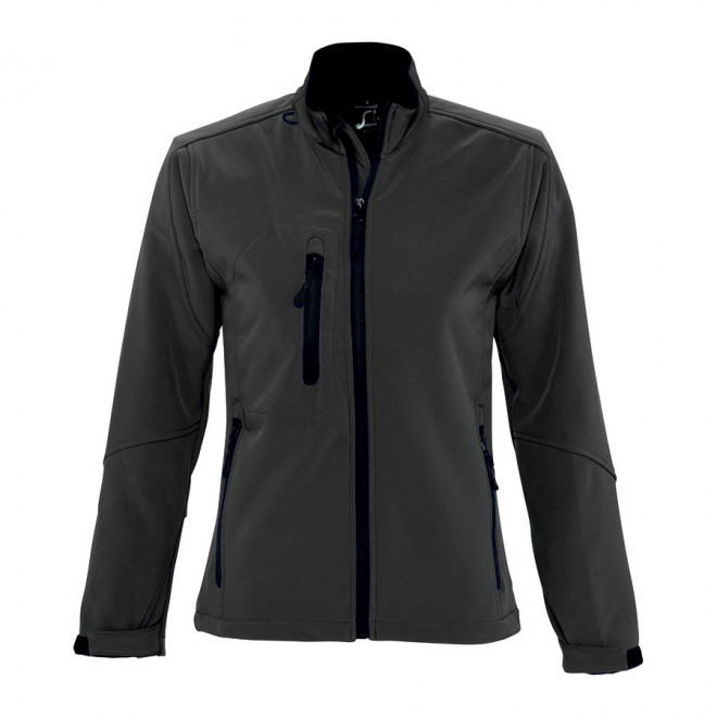 VESTE PUBLICITAIRE ZIPPÉE SOFTSHELL FEMME 'RELAX' 340 GR/M² - anthracite