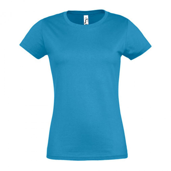 TEE-SHIRT PERSONNALISÉ FEMME 'IMPERIAL' - FABRICATION EXPRESS 4J - aqua