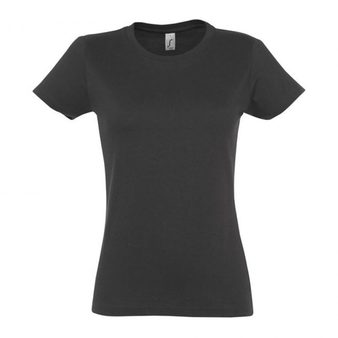 TEE-SHIRT PERSONNALISÉ FEMME 'IMPERIAL' - FABRICATION EXPRESS 4J - gris foncé