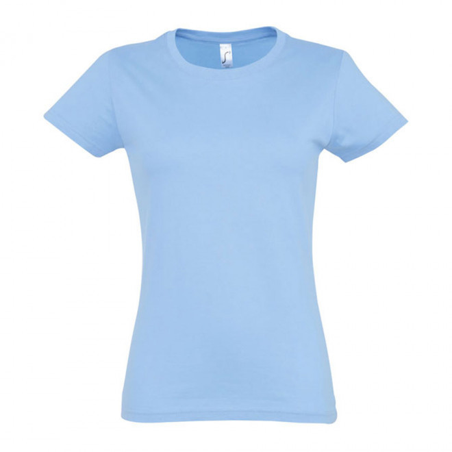 TEE-SHIRT PERSONNALISÉ FEMME 'IMPERIAL' - FABRICATION EXPRESS 4J - bleu ciel